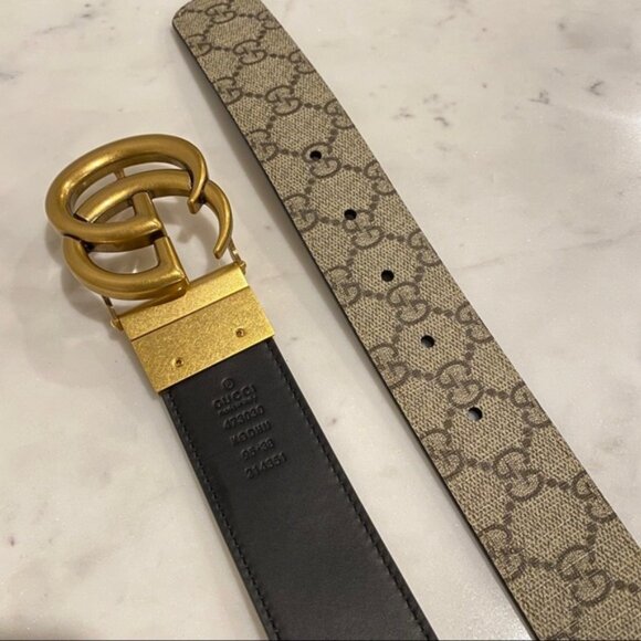 Authentic GG Marmont Reversible Belt Size: 95